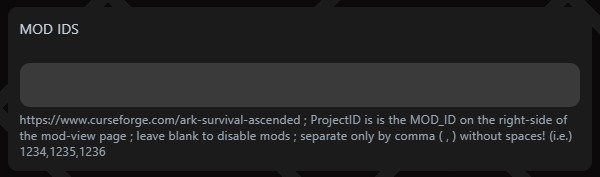 How to install mods on an ARK Survival Ascended server? 3 mod id proservere