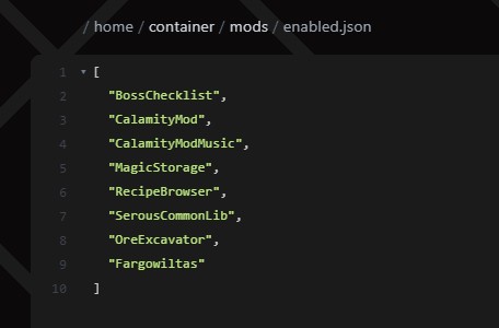 mod list