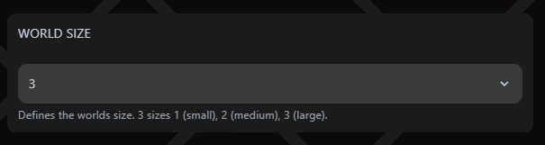How do I change the world size on a Terraria server? 3 World size